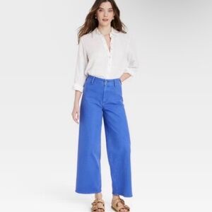 Women's High-Rise Sailor Wide Leg Ankle Jeans - Universal Thread™ Blue